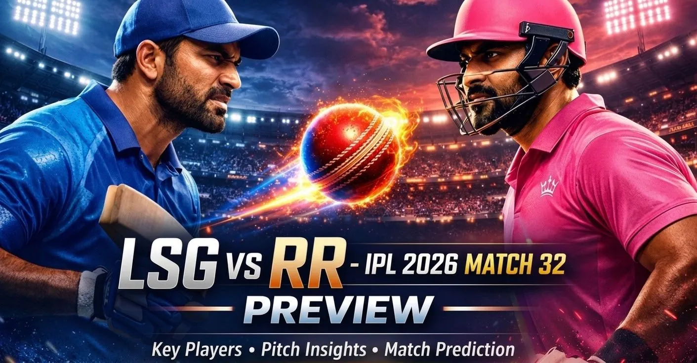 LSG vs RR IPL 2026 prediction pitch report and match analysis