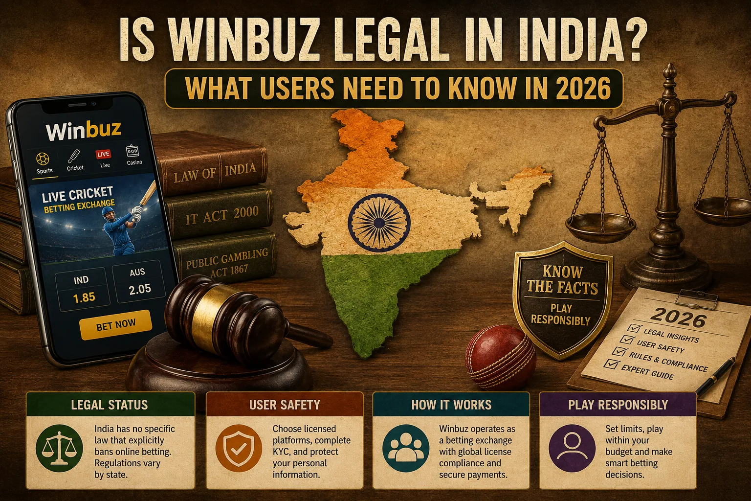 Is Winbuz Legal in India guide explaining the legal status of Winbuz, online betting regulations, KYC verification, and user safety in 2026.